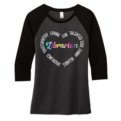 Librarian Librarian Funny Women's Tri-Blend 3/4-Sleeve Raglan Shirt