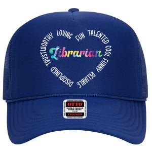 Librarian Librarian Funny High Crown Mesh Back Trucker Hat