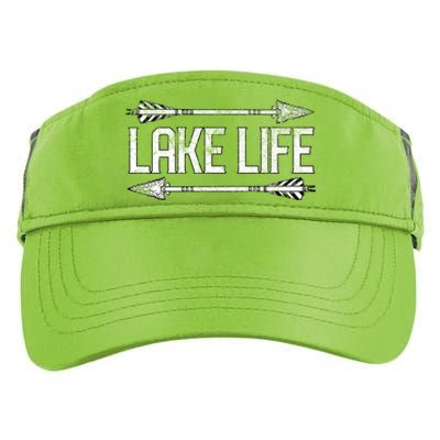 Lake Life Fishing Boating Sailing Funny Outdoor Gift Mom Dad Cool Gift Adult Drive Performance Visor