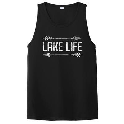 Lake Life Fishing Boating Sailing Funny Outdoor Gift Mom Dad Cool Gift PosiCharge Competitor Tank