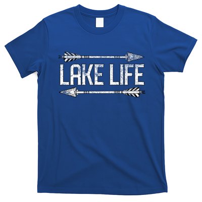 Lake Life Fishing Boating Sailing Funny Outdoor Gift Mom Dad Cool Gift T-Shirt