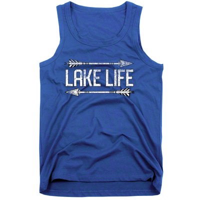 Lake Life Fishing Boating Sailing Funny Outdoor Gift Mom Dad Cool Gift Tank Top