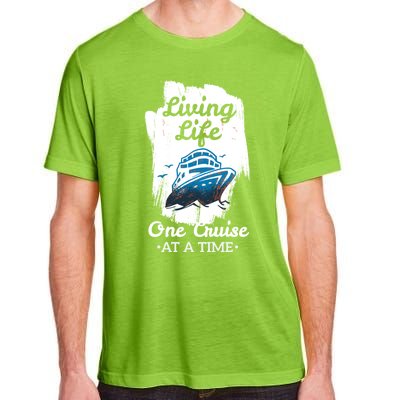 Living Life Funny Cruise Ship Vacation Family Great Gift Adult ChromaSoft Performance T-Shirt