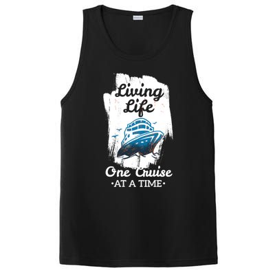 Living Life Funny Cruise Ship Vacation Family Great Gift PosiCharge Competitor Tank