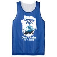 Living Life Funny Cruise Ship Vacation Family Great Gift Mesh Reversible Basketball Jersey Tank