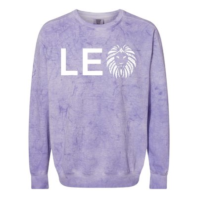 Leo Lion For August And July Birthday Gift Colorblast Crewneck Sweatshirt