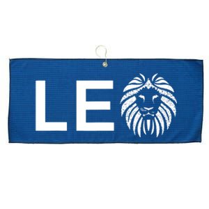 Leo Lion For August And July Birthday Gift Large Microfiber Waffle Golf Towel