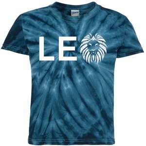 Leo Lion For August And July Birthday Gift Kids Tie-Dye T-Shirt