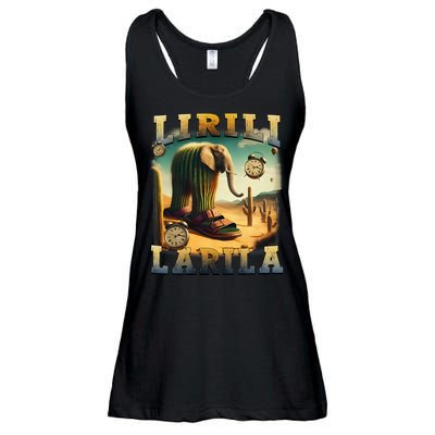 Lirili Larila Funny Italian Brainrot Meme Cactus Elephant Ladies Essential Flowy Tank