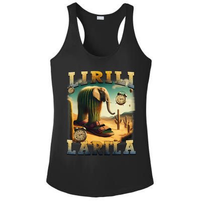 Lirili Larila Funny Italian Brainrot Meme Cactus Elephant Ladies PosiCharge Competitor Racerback Tank