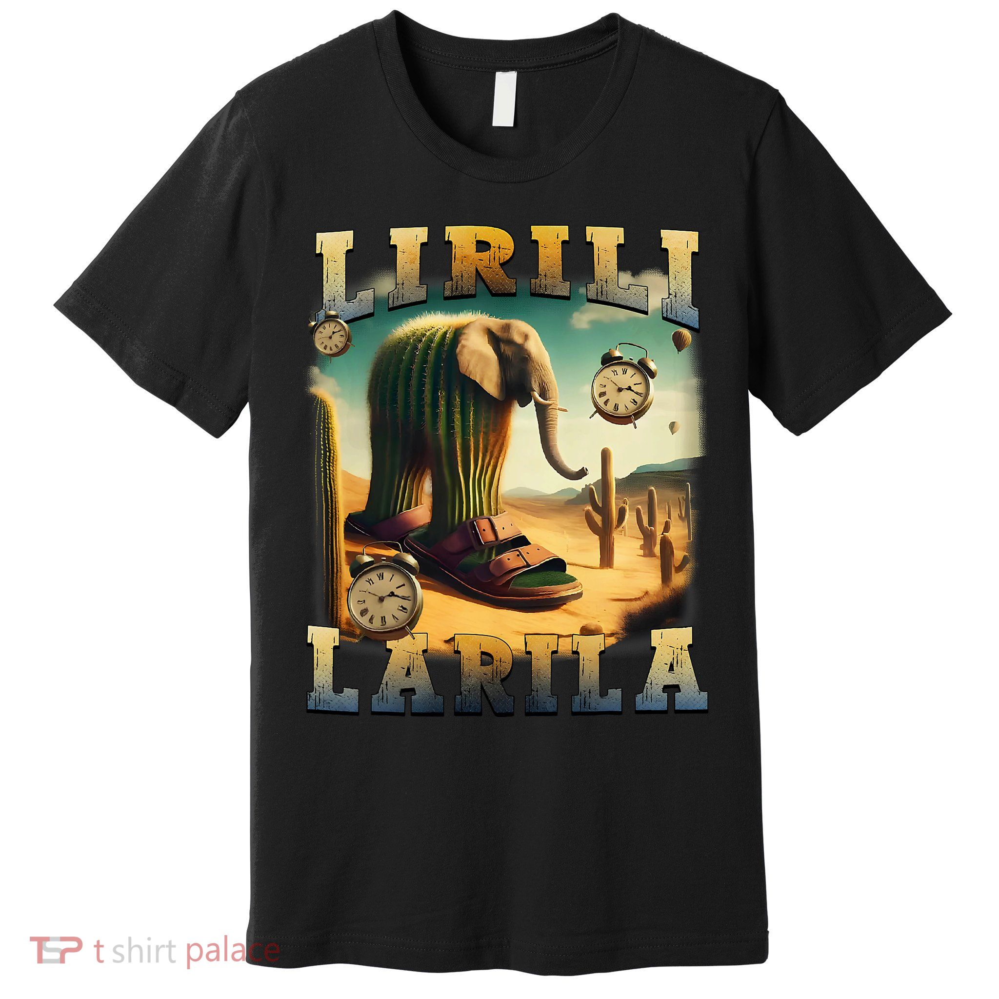 Lirili Larila Funny Italian Brainrot Meme Cactus Elephant Premium T-Shirt