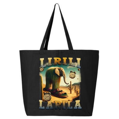 Lirili Larila Funny Italian Brainrot Meme Cactus Elephant 25L Jumbo Tote