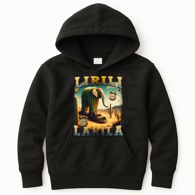 Lirili Larila Funny Italian Brainrot Meme Cactus Elephant Kids Hoodie
