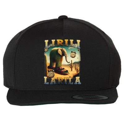 Lirili Larila Funny Italian Brainrot Meme Cactus Elephant Wool Snapback Cap