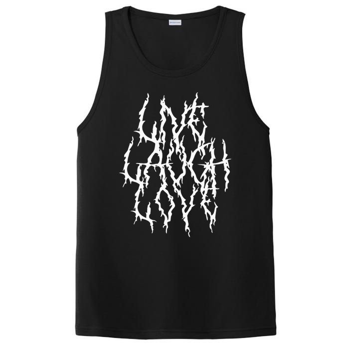 Live Laugh Funny Love Heavy Black Metal Parody PosiCharge Competitor Tank