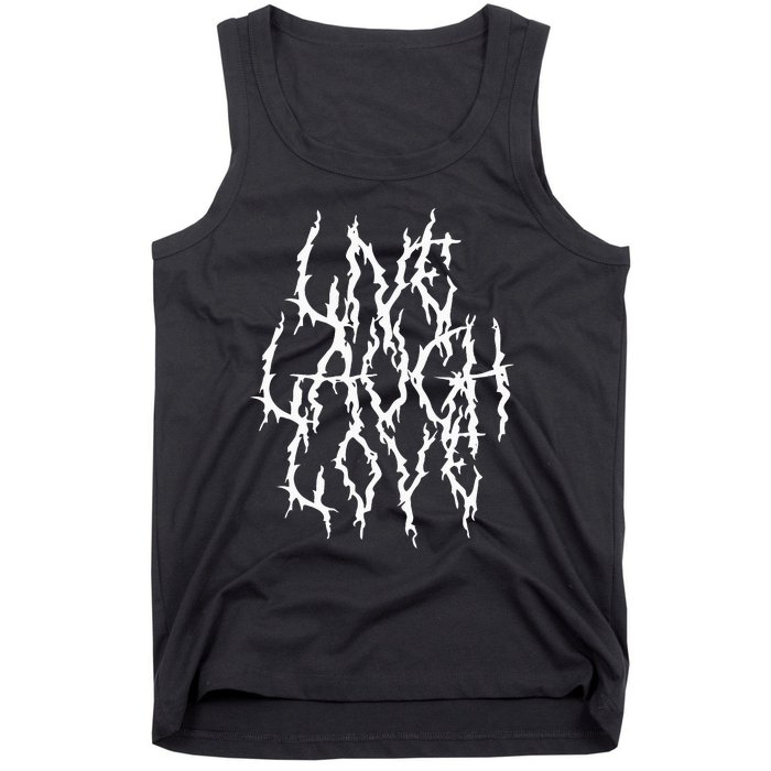 Live Laugh Funny Love Heavy Black Metal Parody Tank Top