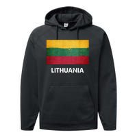 Lithuanian Lithuania Flag Swea Performance Fleece Hoodie