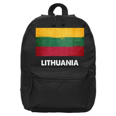 Lithuanian Lithuania Flag Swea 16 in Basic Backpack
