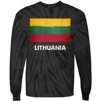 Lithuanian Lithuania Flag Swea Tie-Dye Long Sleeve Shirt