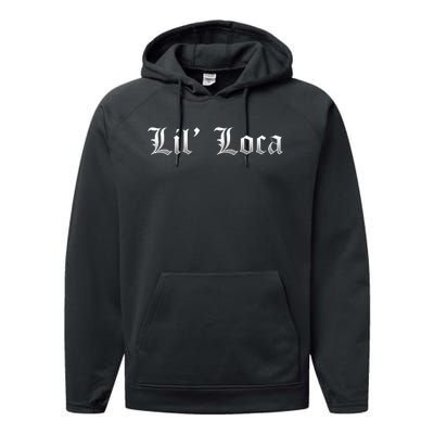 Lil Loca Funny Chola Style Latina Performance Fleece Hoodie