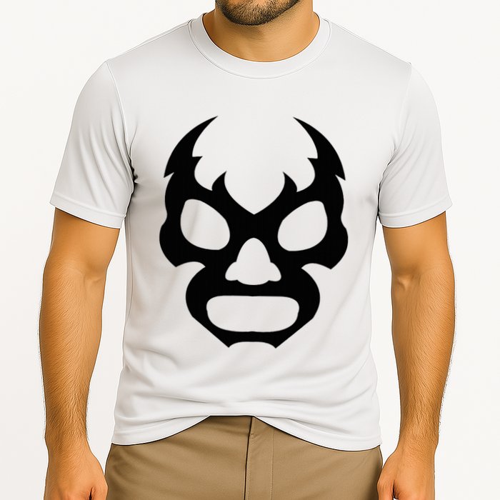 Lucha L.I.B.R.E Face Funny Mexican Wrestler Hero Gift Cooling Performance Crew T-Shirt