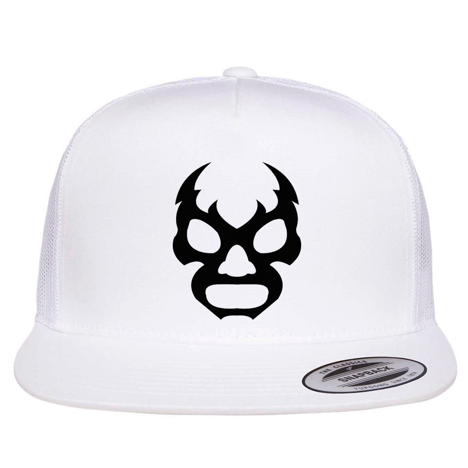 Lucha L.I.B.R.E Face Funny Mexican Wrestler Hero Gift Flat Bill Trucker Hat