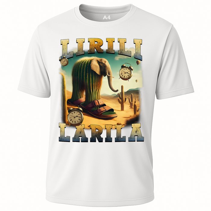 Lirili Larila Funny Italian Brainrot Meme Cactus Elephant  Cooling Performance Crew T-Shirt