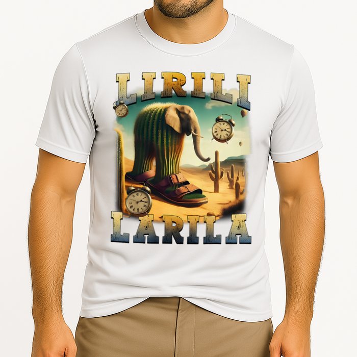 Lirili Larila Funny Italian Brainrot Meme Cactus Elephant  Cooling Performance Crew T-Shirt