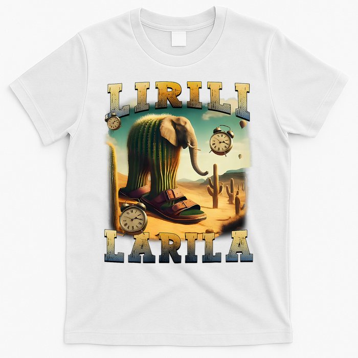 Lirili Larila Funny Italian Brainrot Meme Cactus Elephant  T-Shirt