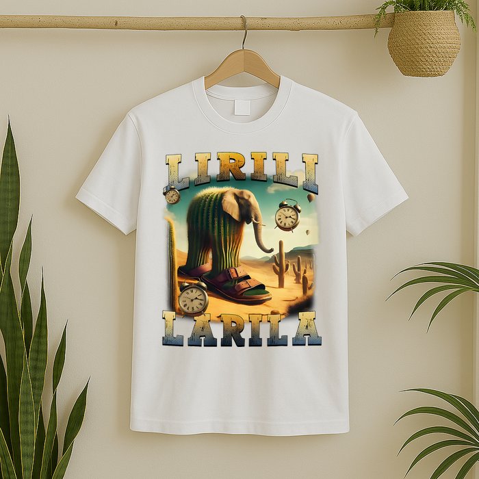 Lirili Larila Funny Italian Brainrot Meme Cactus Elephant  T-Shirt