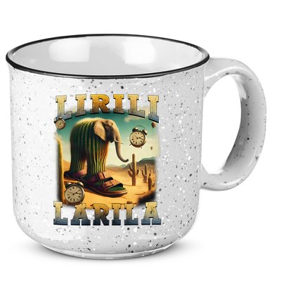Lirili Larila Funny Italian Brainrot Meme Cactus Elephant  15oz Campfire Ceramic Mug