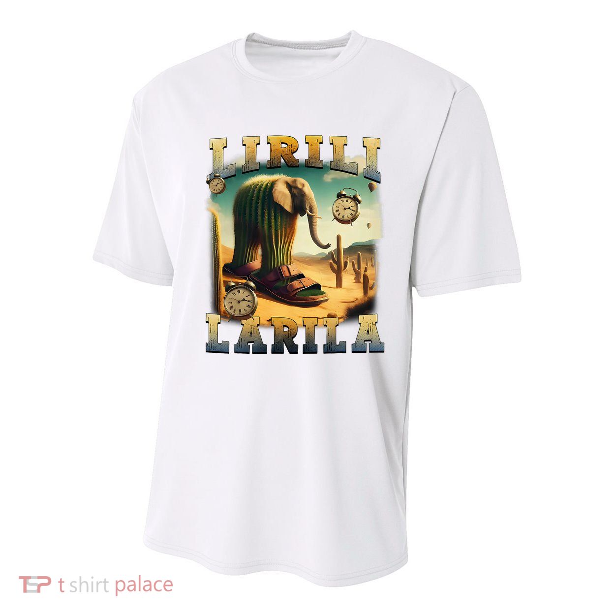 Lirili Larila Funny Italian Brainrot Meme Cactus Elephant  Youth Performance Sprint T-Shirt