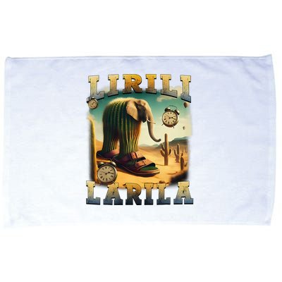 Lirili Larila Funny Italian Brainrot Meme Cactus Elephant  Microfiber Hand Towel