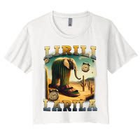 Lirili Larila Funny Italian Brainrot Meme Cactus Elephant  Women's Crop Top Tee