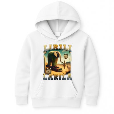 Lirili Larila Funny Italian Brainrot Meme Cactus Elephant  Kids Hoodie