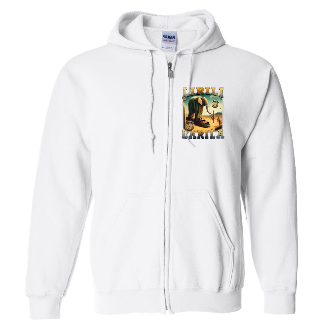 Lirili Larila Funny Italian Brainrot Meme Cactus Elephant  Full Zip Hoodie