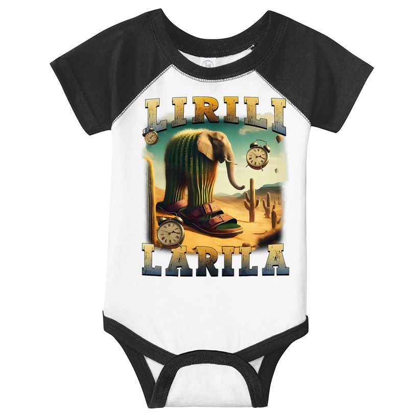 Lirili Larila Funny Italian Brainrot Meme Cactus Elephant  Infant Baby Jersey Bodysuit