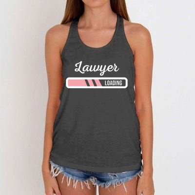 Lawyer Loading Funny New Lawyer Outfit Law Graduate Gift Women's Knotted Racerback Tank