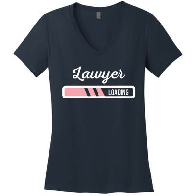 Lawyer Loading Funny New Lawyer Outfit Law Graduate Gift Women's V-Neck T-Shirt