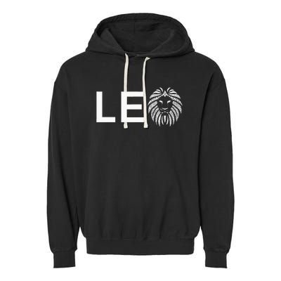 Leo Lion For August And July Birthday Gift Garment-Dyed Fleece Hoodie