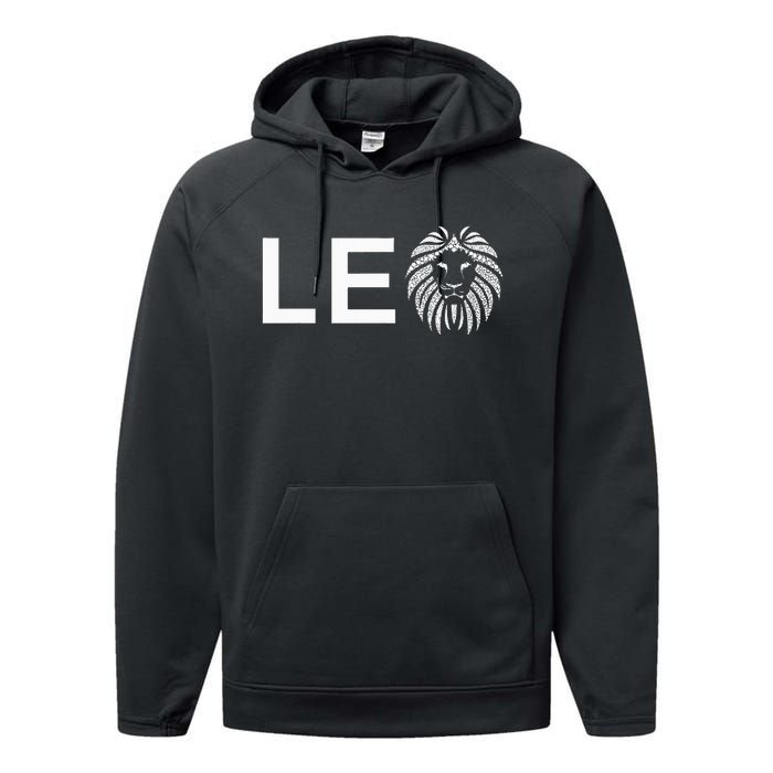 Leo Lion For August And July Birthday Gift Performance Fleece Hoodie