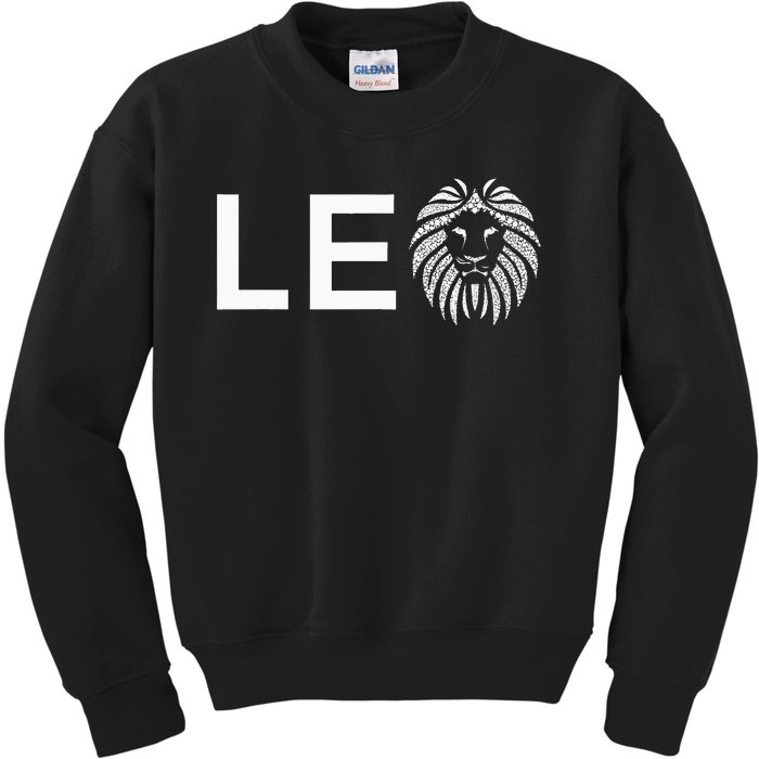 Leo Lion For August And July Birthday Gift Kids Sweatshirt