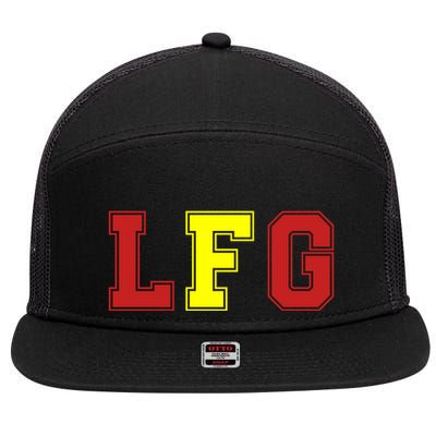 Lfg LetS Fucking Go Funny Meme 7 Panel Mesh Trucker Snapback Hat