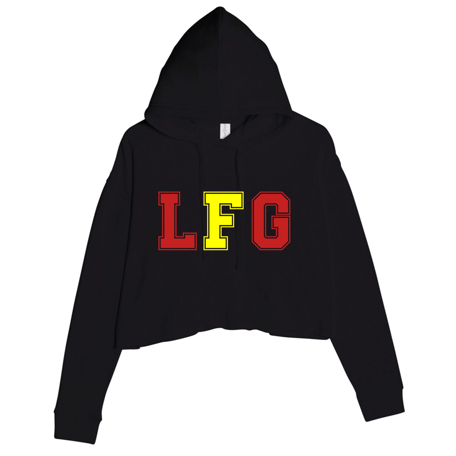 Lfg LetS Fucking Go Funny Meme Crop Fleece Hoodie