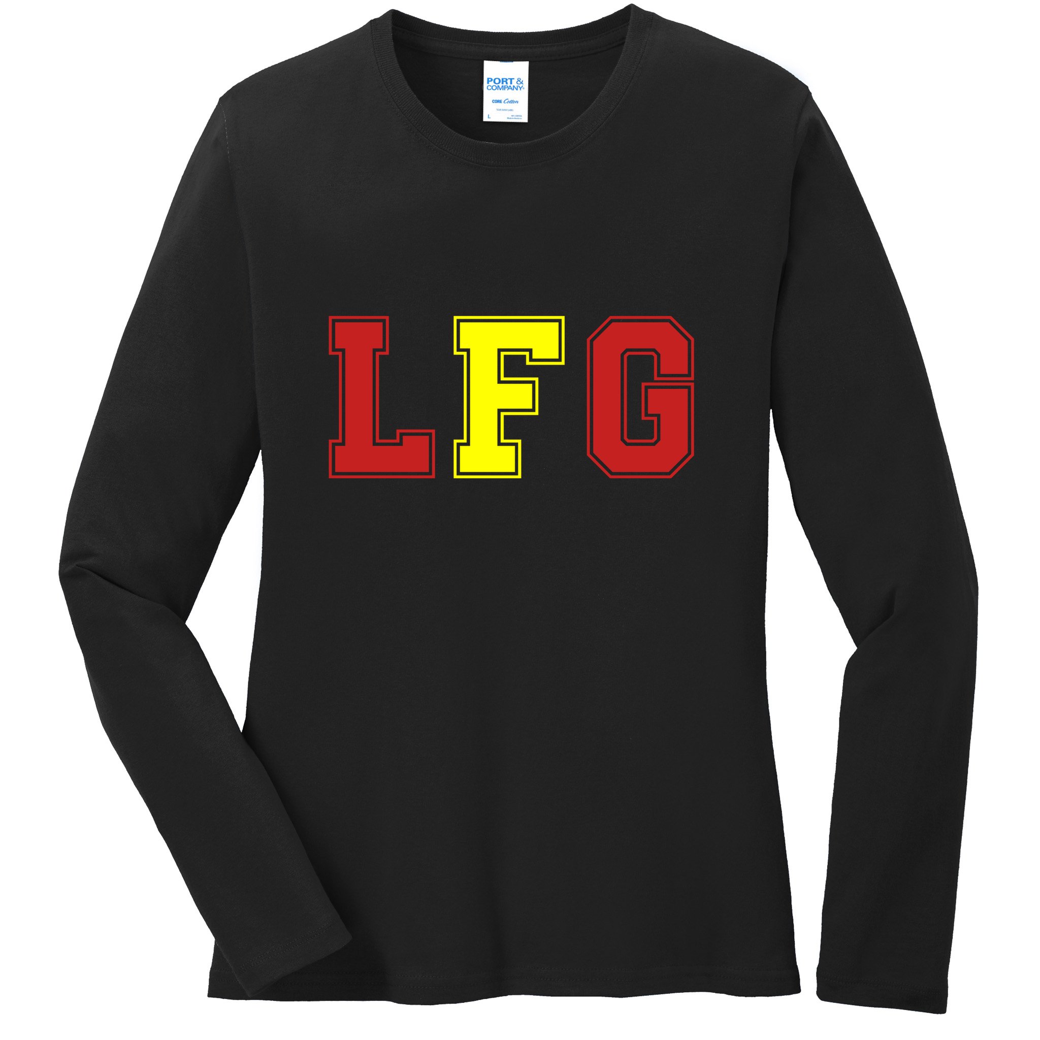 Lfg LetS Fucking Go Funny Meme Ladies Long Sleeve Shirt
