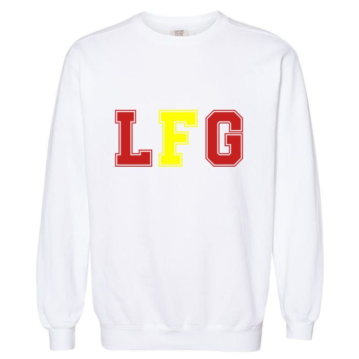 Lfg LetS Fucking Go Funny Meme Garment-Dyed Sweatshirt