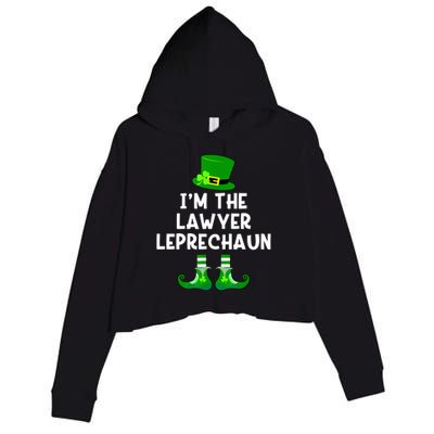 Lawyer Leprechaun Funny St Patrick's Day Crop Fleece Hoodie