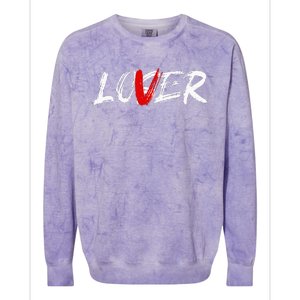 Lover Loser Funny Halloween Horror Costume Men Colorblast Crewneck Sweatshirt