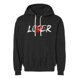 Lover Loser Funny Halloween Horror Costume Men Garment-Dyed Fleece Hoodie