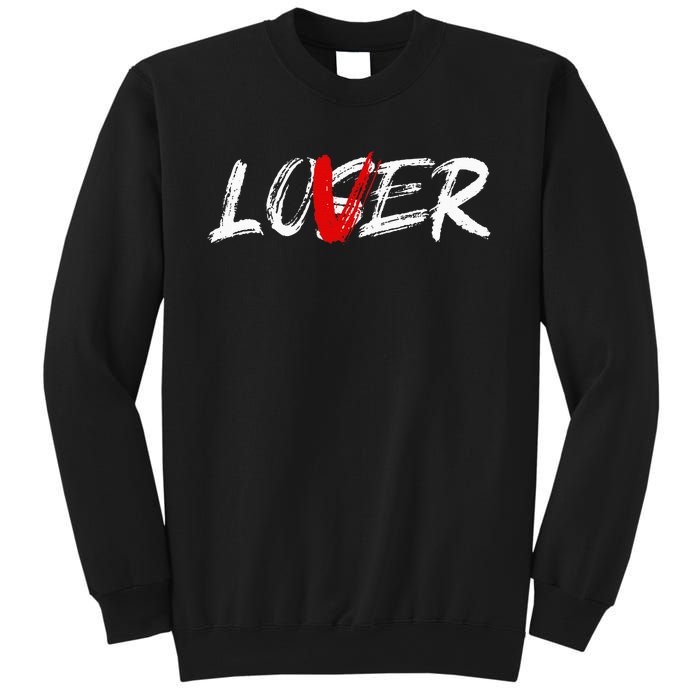 Lover Loser Funny Halloween Horror Costume Men Sweatshirt